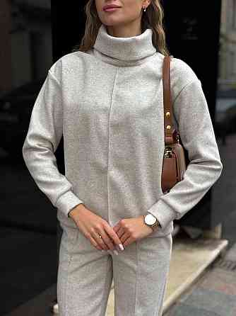 Жіночий стильний костюм-двійка Ангора-кашемір Сірий, 50/52 Одеса