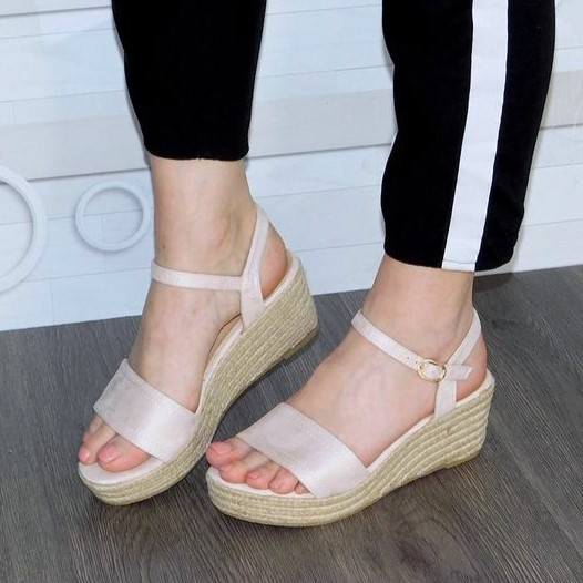 . Жіночі Сандалії Сірі Босоніжки на Танкетці Платформа Бежеві Літні (розміри: 36,37,38,39,40,41) — 32 Дніпро - фото 5