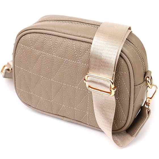 Жіноча сумка на кожен день з натуральної шкіри Vintage 22901 Бежевий Київ