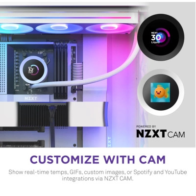 Система рідинного охолодження NZXT Kraken Plus RGB V2-360 mm AIO liquid cooler Wh (RL-KR360-W2) Вінниця - фото 7