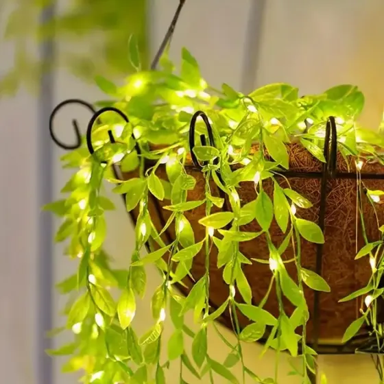 Гирлянда Роса с LED-подсветкой "Зеленая Верба" ​​2, Теплый свет SF-56 Коломия