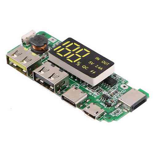 Контроллер зарядки Li-ion батарей 18650 для Power Bank ЖК 2xUSB, H961-U 6.1 Винница