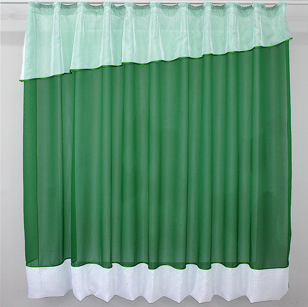 Кухонная занавеска VR-Textil № 047к зеленый с белым 280х170 см (50-972) Киев - изображение 1