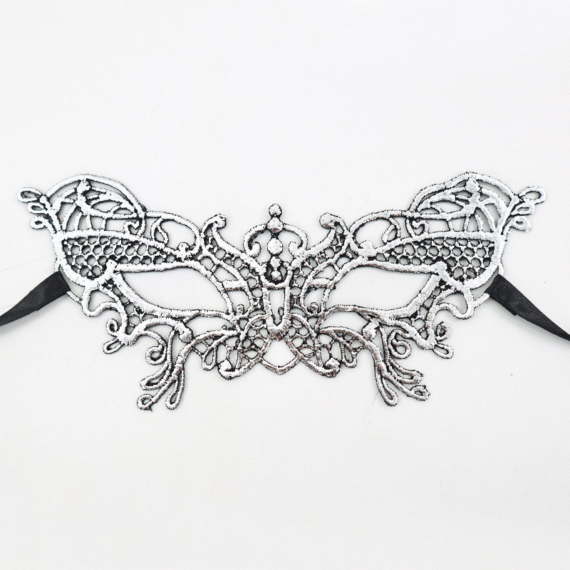 Маска карнавальна венеціанська 22 на 9 см сріблястий Київ - фото 2