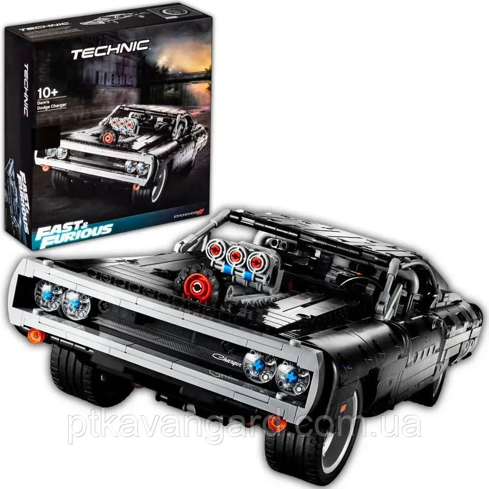 Конструктор машинка Додж Чарджер "Форсаж" 1077 деталей Technic 6096 чорний Хмельницький - фото 3