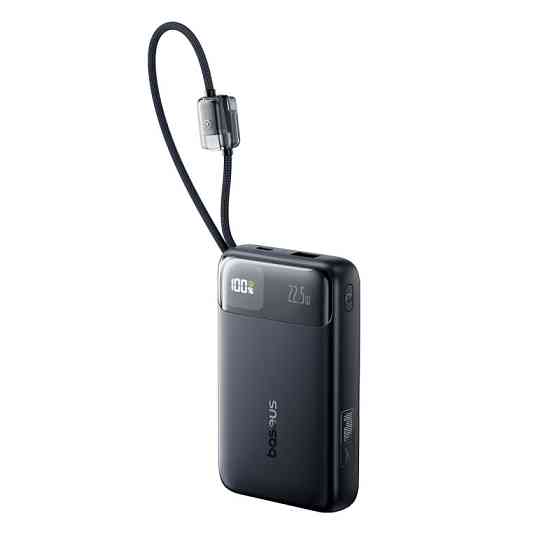 Павербанк 20000 mAh Baseus EnerFill FC11 22.5W быстрая зарядка цифровой дисплей встроенный кабель power bank повербанк Одесса