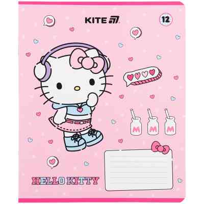 Тетрадь Kite Hello Kitty, 12 листов, клетка (HK25-232-1) Винница