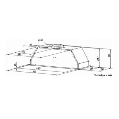 Вытяжка кухонная Interline SWEEP IX A/60/PB Винница