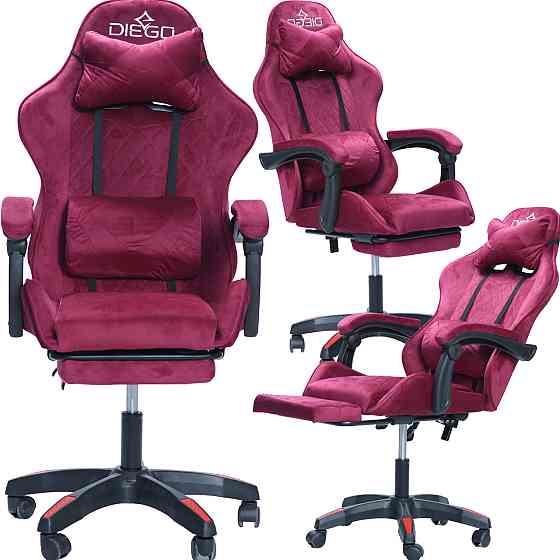 Крісло геймерське DIEGO ALCANTARA PRO Cherry Київ