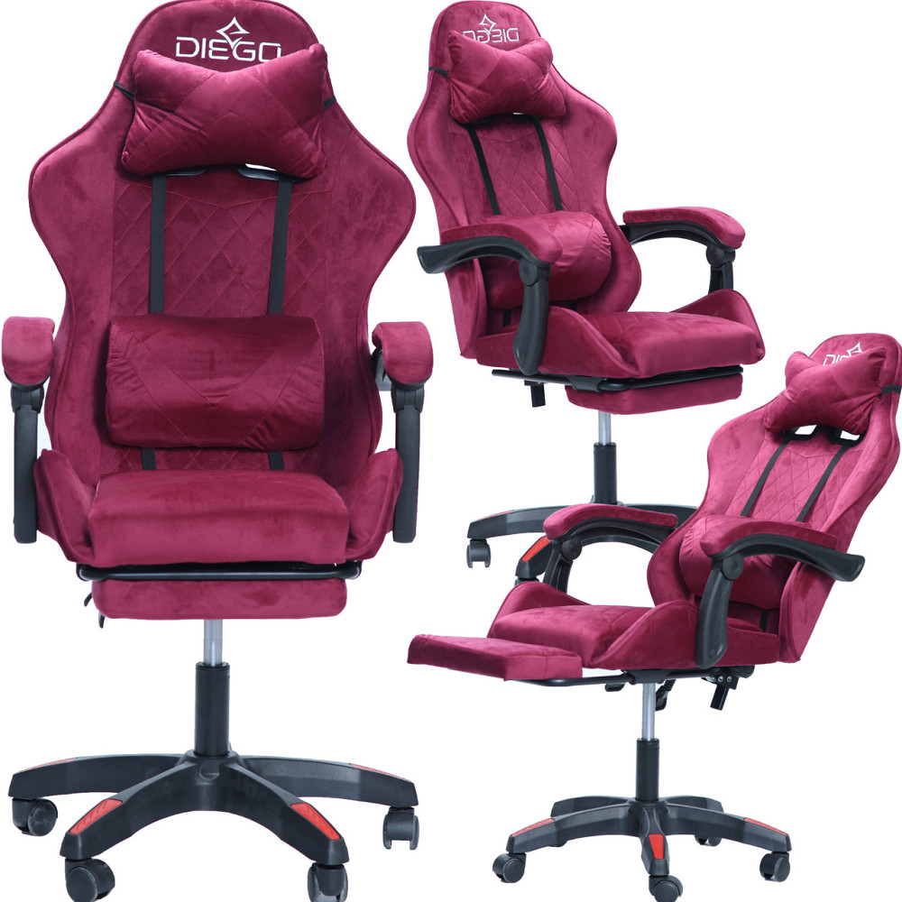 Крісло геймерське DIEGO ALCANTARA PRO Cherry Київ - фото 1