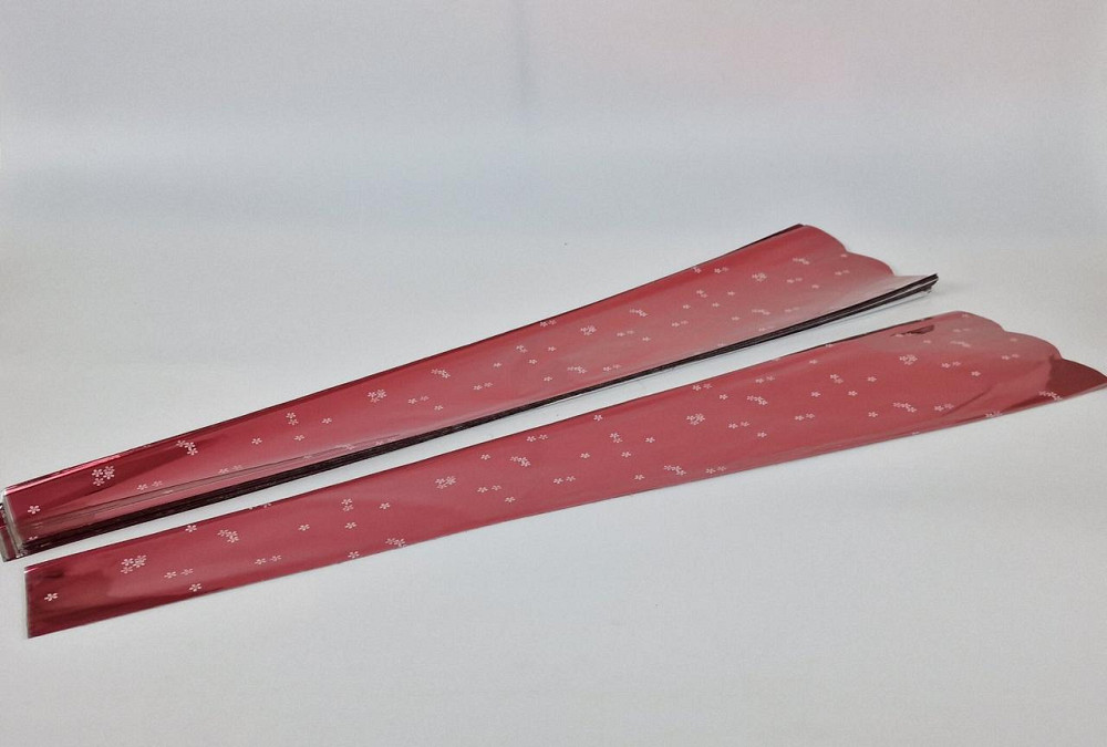 Конусне паковання під квіти h80/6низ/18верх метал червоний (100 шт) візерунчастий (4) (100 шт) Харків - фото 1