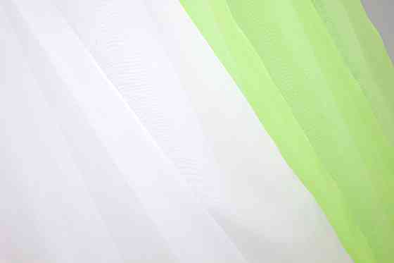 Кухонний комплект VR-Textil № 038к шторки і тюль салатовий з білим 280х170 см (50-468) Київ