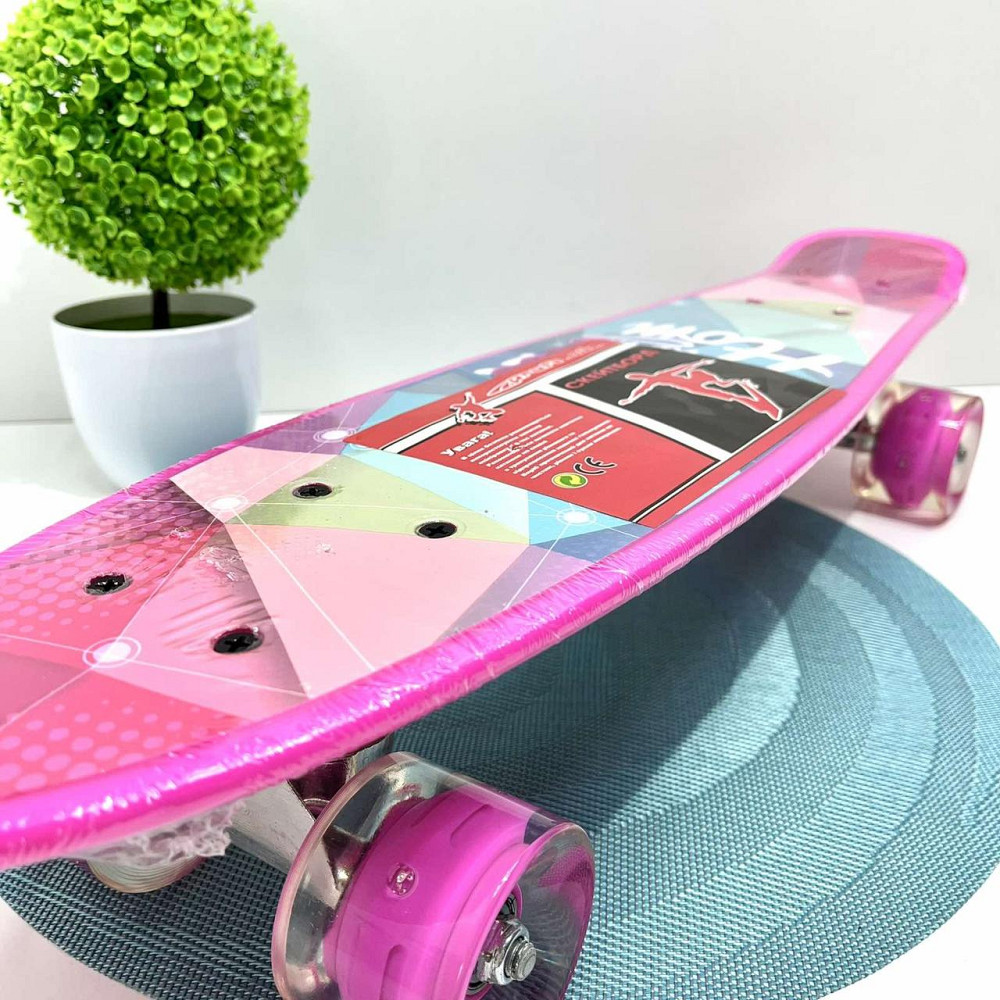 Скейт Пенні борд Profi рожевий колеса, що світяться (MS 0749-6-P1) Чернігів - фото 7
