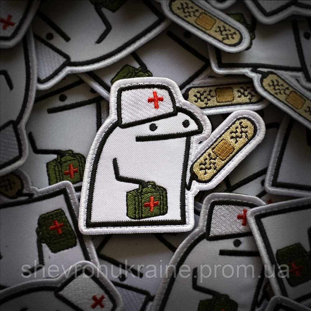 Шеврон флорк лікар (Форма контурна. На липучці) Розмір 8x9.5см Київ - фото 1