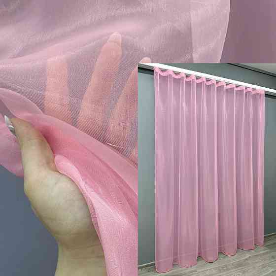 Тюль VR-Textil 002т Органза однотонна Рожевий 500х270 см (42-0495) Київ