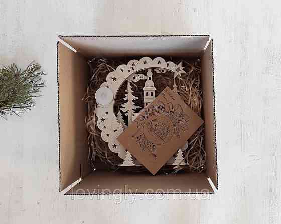 Новорічний та різдвяний декор, нічник - інсталяція "Зимова ніч" 23 см Ірпінь