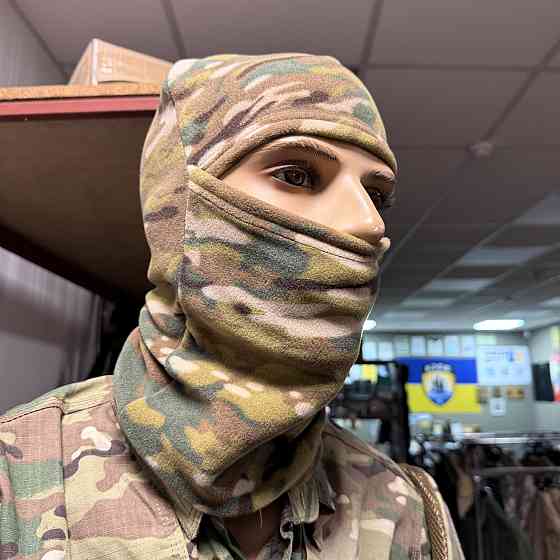 Балаклава-ніндзя флісова, Мультикам, утеплена тактична балаклава, балаклава для військових Київ