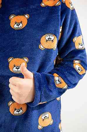 Пижама детская, тёплая, для мальчика, велсофт, топ Крохатушка одяг Киев