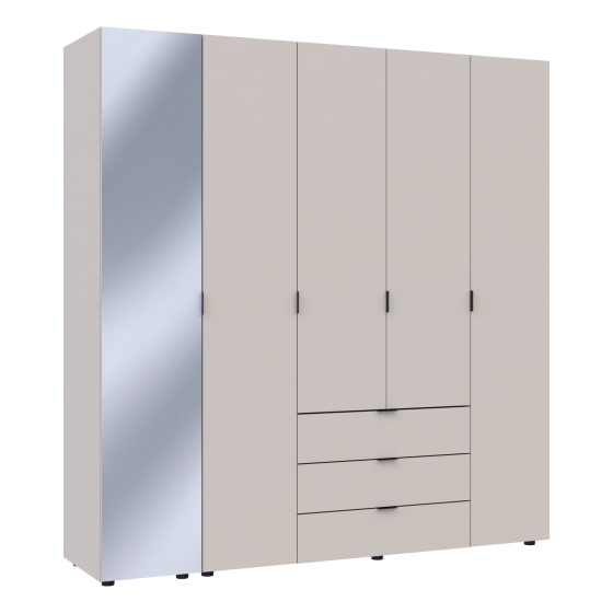 Комплект шкафов для одежды Doros Гелар (2 шт.) 194х49,5х203,4 см Зеркало/Кашемир (DRS-011260) Львов