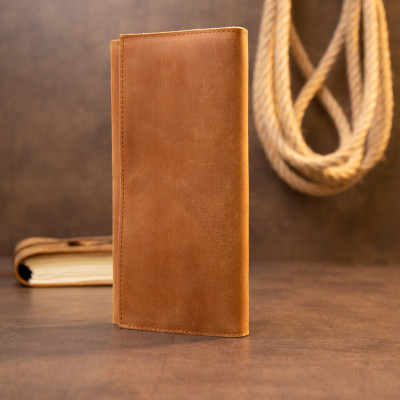 Портмоне Vintage У ретро стилі та матовій шкірі Руде (14295) Вінниця - фото 9