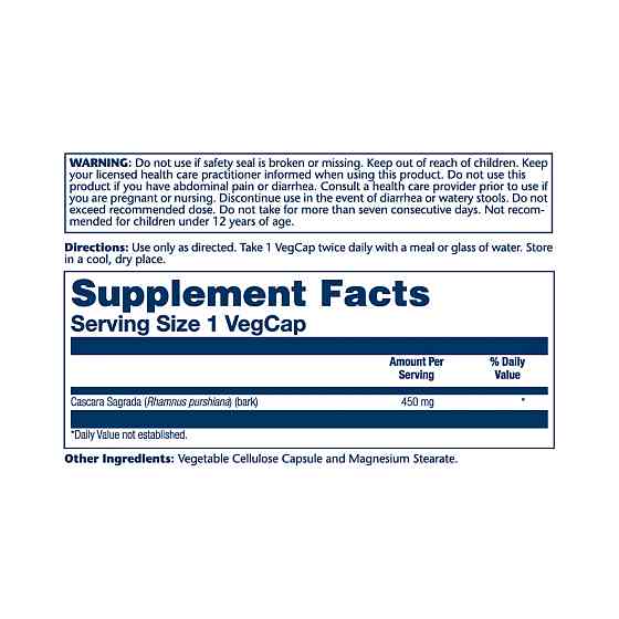 Cascara Sagrada Bark 450mg - 100 vcaps Луцьк