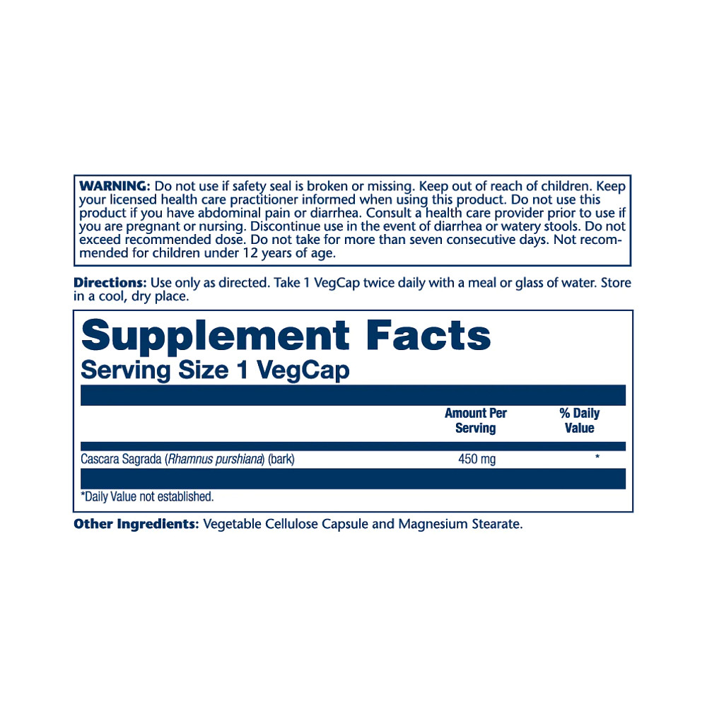 Cascara Sagrada Bark 450mg - 100 vcaps Луцк - изображение 2