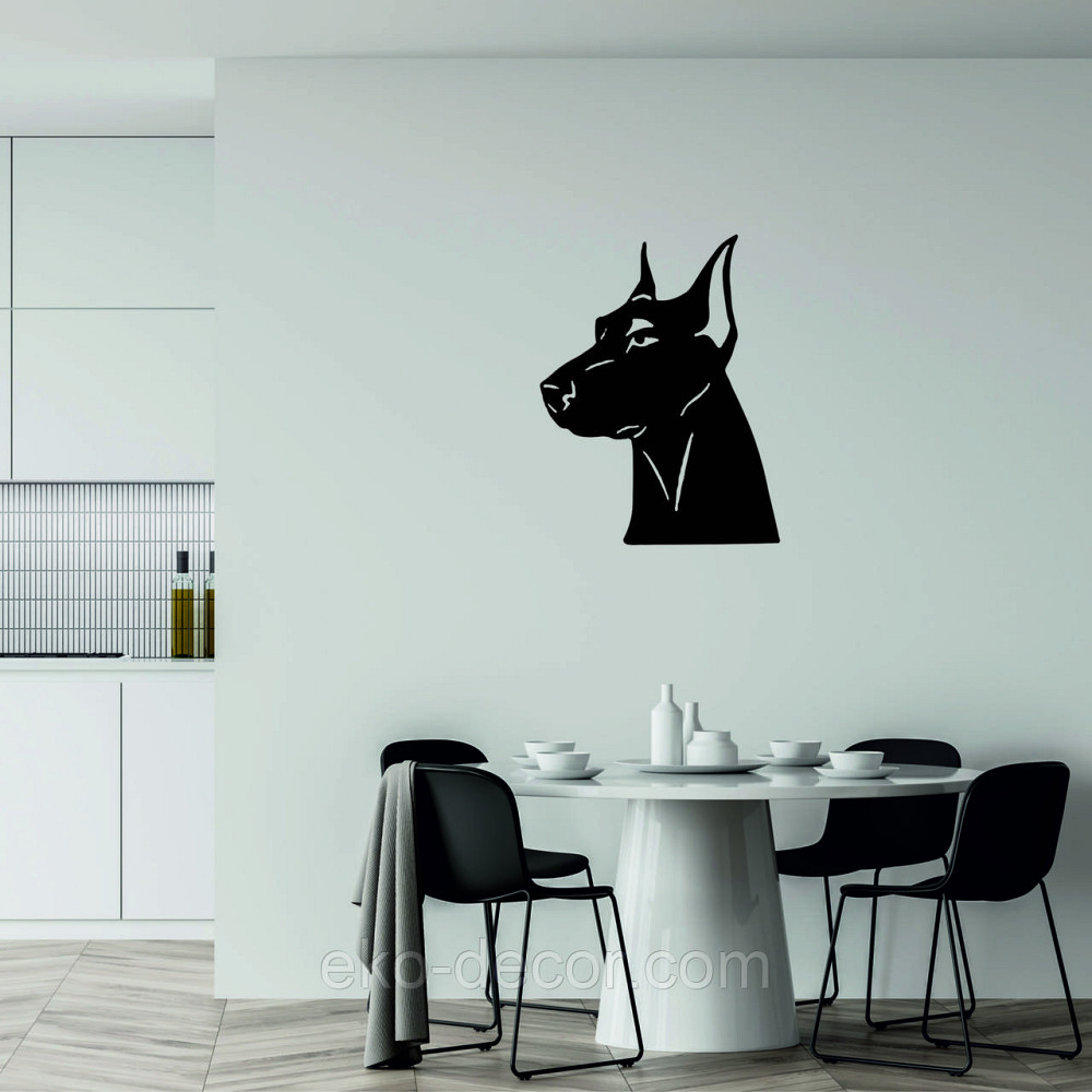 Декоративне настінне Панно «Доберман», Декор на стіну Київ - фото 5