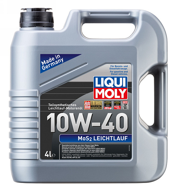 LIQUI MOLY 6948 MoS2 Leichtlauf SAE 10W-40 — Напівсинтетична моторна олива з дисульфідом молібдену MoS₂ | Максимальний захист двиг Ковель - фото 1