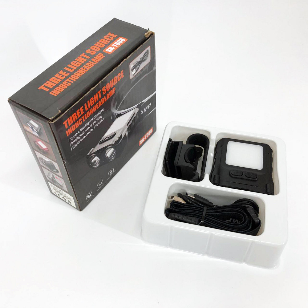 Налобный фонарь для автомеханика SH-T808-2XPE-20SMD-white/red, Налобный светильник для работы в темноте ZA-71 Львов - изображение 7