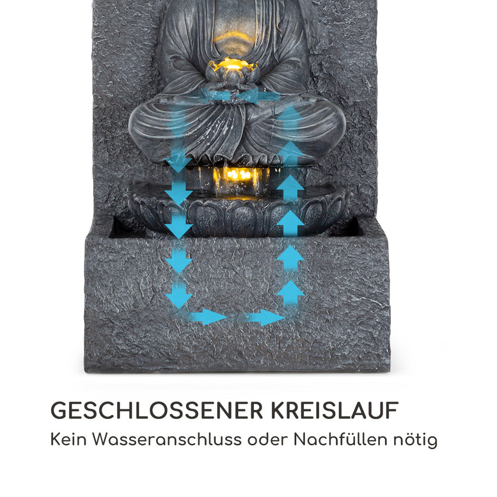 Садовий фонтан Nirvana LED 36 x 65 x 29 см полірезин сірий (Німеччина, читати опис) Рівне - фото 4