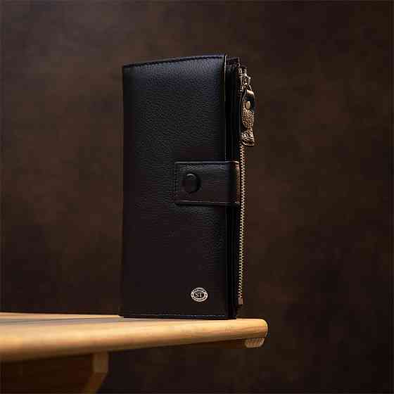 Класичний гаманець-клатч Чорний (ST Leather) Київ