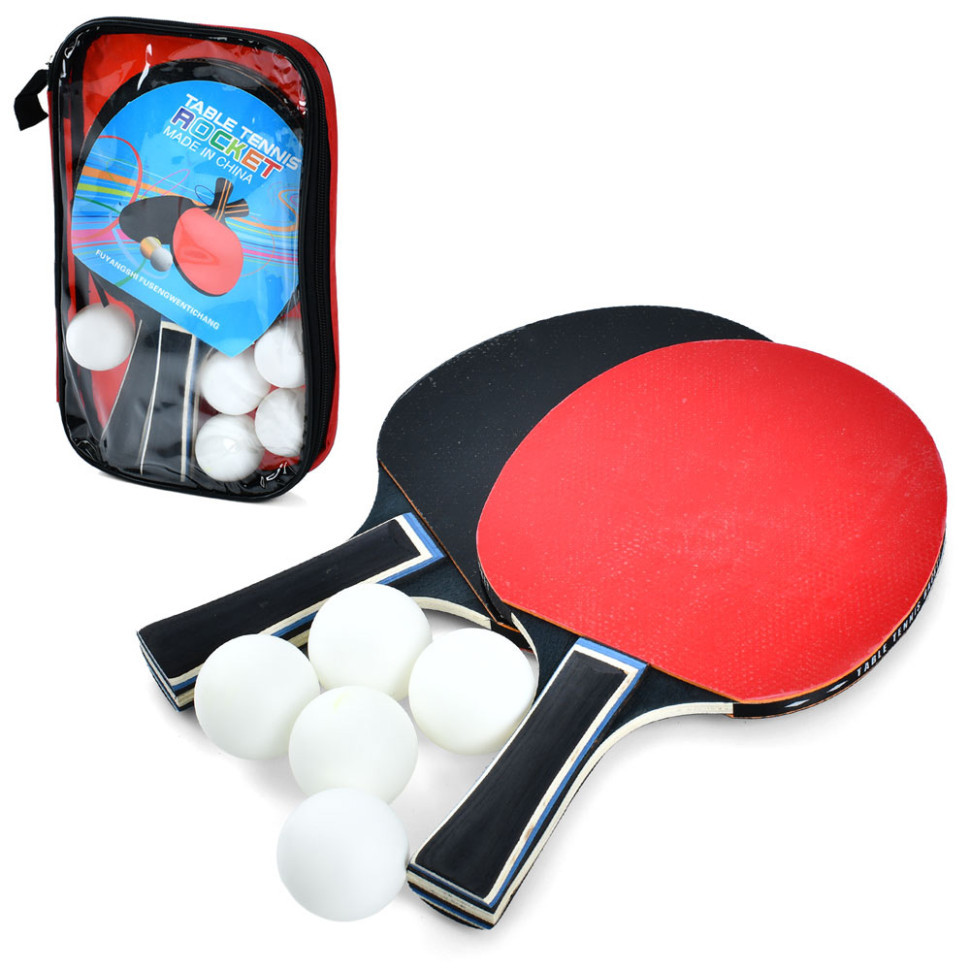 Ракетки для настільного тенісу MS 4594, 25 см, EVA, 5 м'ячів у наборі Вінниця - фото 2