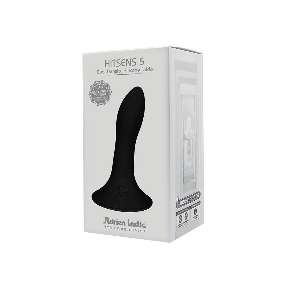 Дилдо з присоскою Adrien Lastic Hitsens 5 Black, відмінно для страпона, діаметр 2,4 см, довжина 13см Sex Aura Київ - фото 6