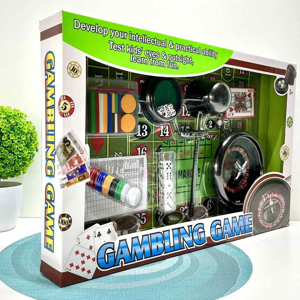 Настільна гра Казино покер рулетка фішки полотно (88130F) Чернігів - фото 4