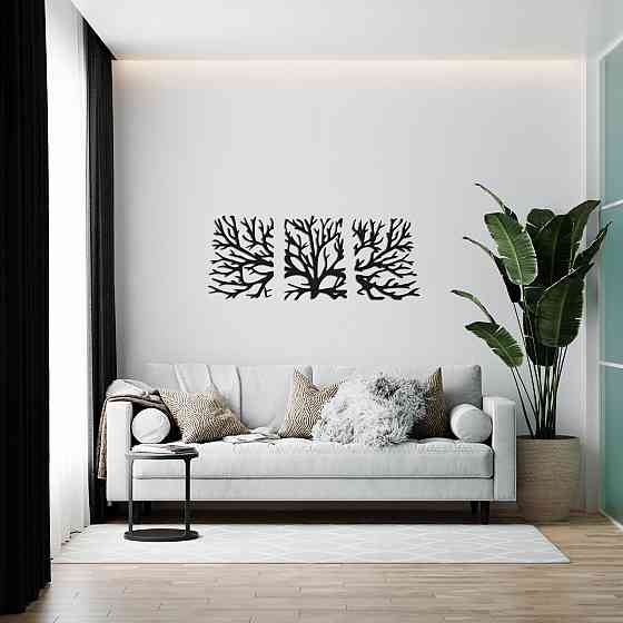 Гілки дерев - Дерев'яний декор на стіні Київ