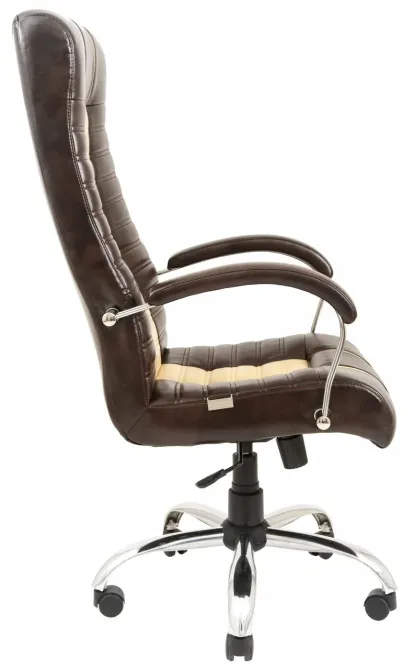 Офісне Крісло Керівника Richman Atlant Titan Dark Brown-Beige Хром М3 MultiBlock Бежево-коричневий Київ - фото 3