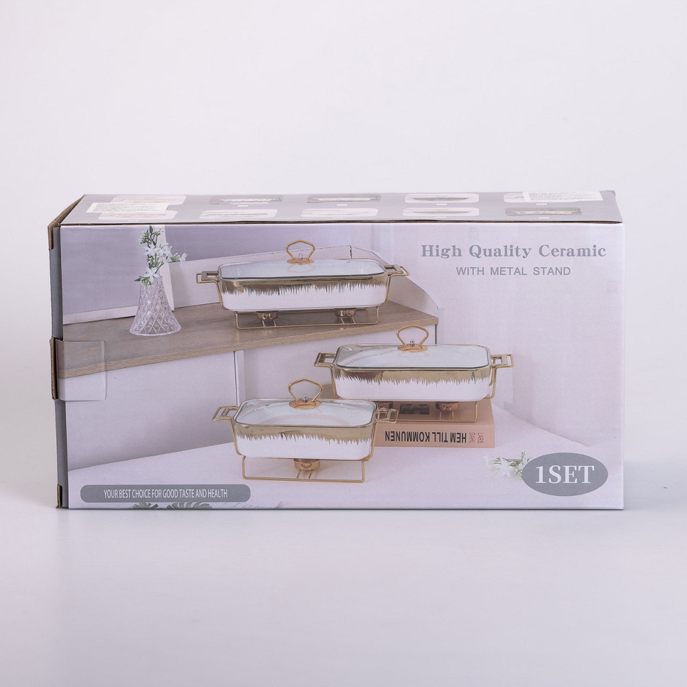 Фарфоровий мармит зі скляною кришкою 1 л Київ - фото 6