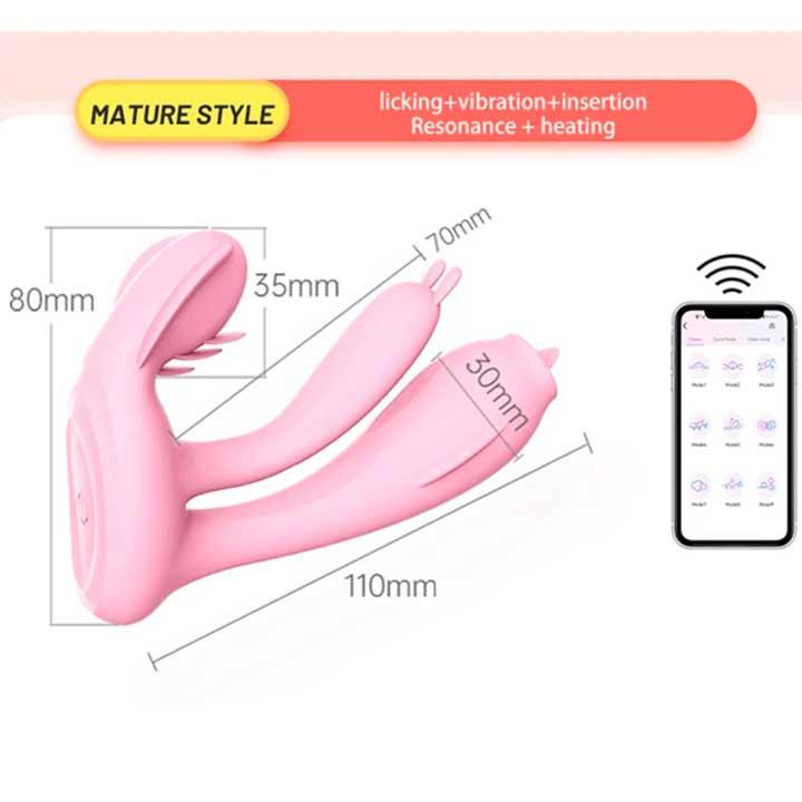 Смарт-вібратор метелик Love Spouse — Рожевий — Смарт вібратори Вінниця - фото 7