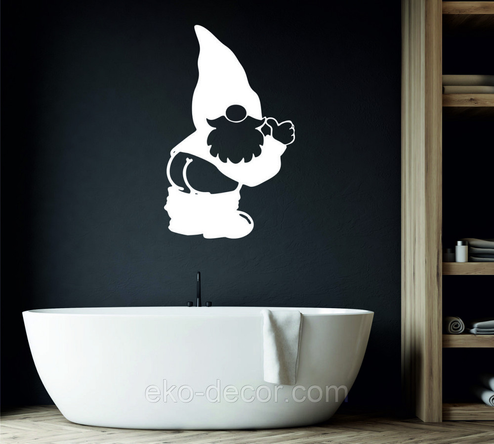 Декоративное настенное Панно «Гном», Декор на стену 110*67 см, Белый Киев - изображение 1