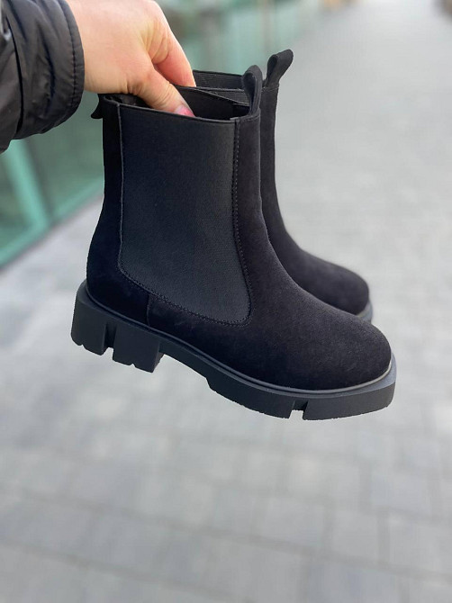 BIZONI Черевики жіночі BIZONI 215/1 чорні (зима, замша натуральна) (5687) Коломия - фото 7