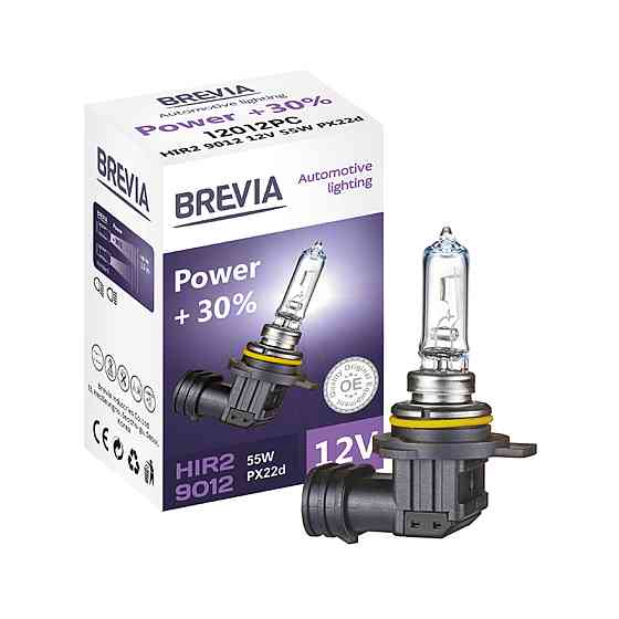 Галогенова лампа Brevia HIR2 9012 12V 55W PX22d Power +30% CP Київ