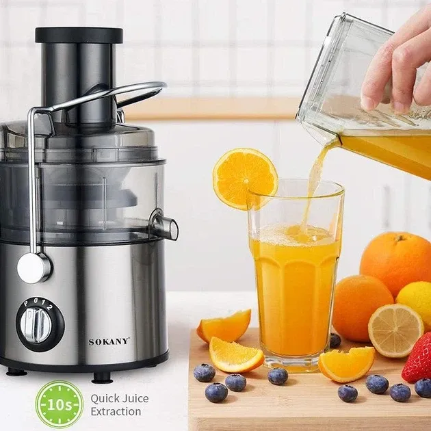 Соковыжималка SK-JB-176 электрическая 800 Вт для фруктов и овощей с высокой производительностью Одесса - изображение 3