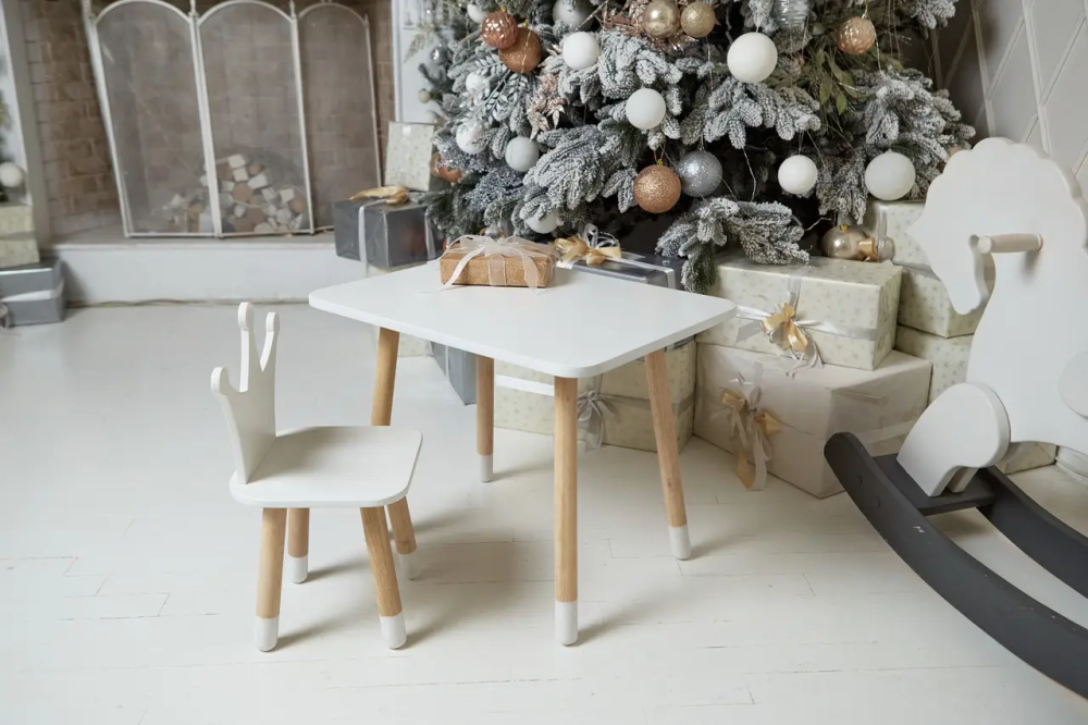 Детский прямоугольный столик (Белый) и стульчик Корона (Белая) Винница - изображение 10