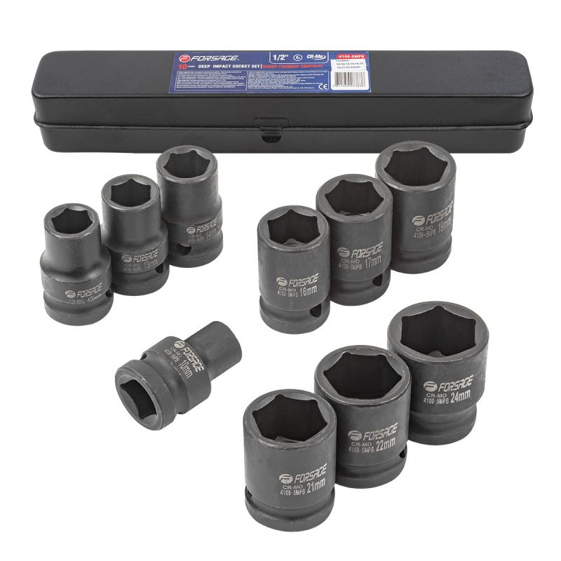 Набір ударних шестигранних торцевих головок 1/2