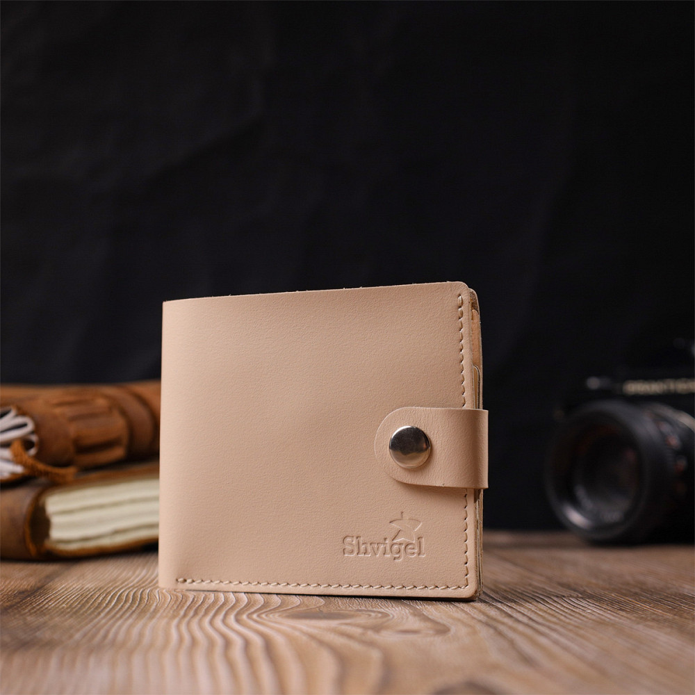 Стильний жіночий гаманець із монетницею шкіряний SHVIGEL 16623 Молочний Київ - фото 9