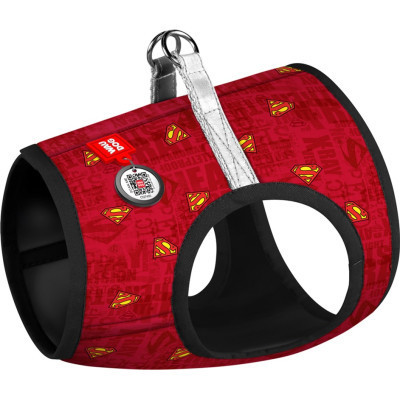 Шлей для собак WAUDOG Clothes с QR паспортом "Супермен красный" S2 (1012-4007) Винница - изображение 1