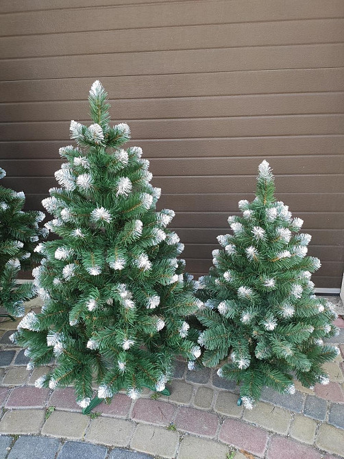 Искусственная елка Королева с белыми кончиками с мягкой иглой ПВХ 1.2 Одесса - изображение 1