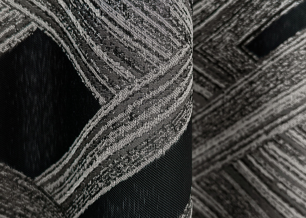 Комплект готовых штор VR-Textil Жаккард Mystery № 1629ш Серый с черным 150х290 см 2 шт (33-0523) Киев - изображение 8