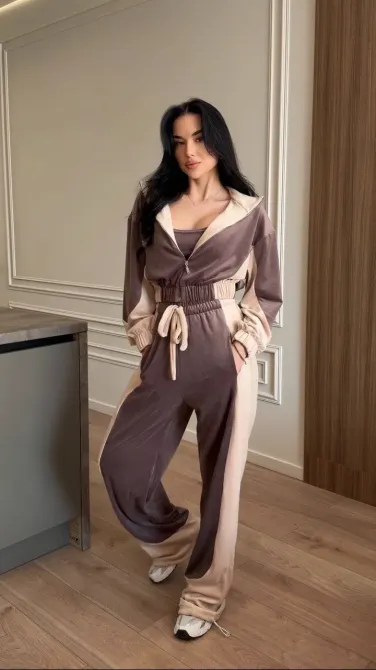 Женский костюм тройки из плюшевого велора — стильный и удобный комплект Одесса - изображение 15