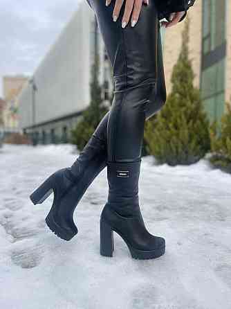 Напівчоботи жіночі ARLETT чорні натуральна шкіра зима 36р. (5340) Коломия